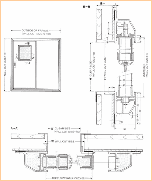 大起産業の船舶用アルミサッシ製品【舶用引き戸 SD-11】